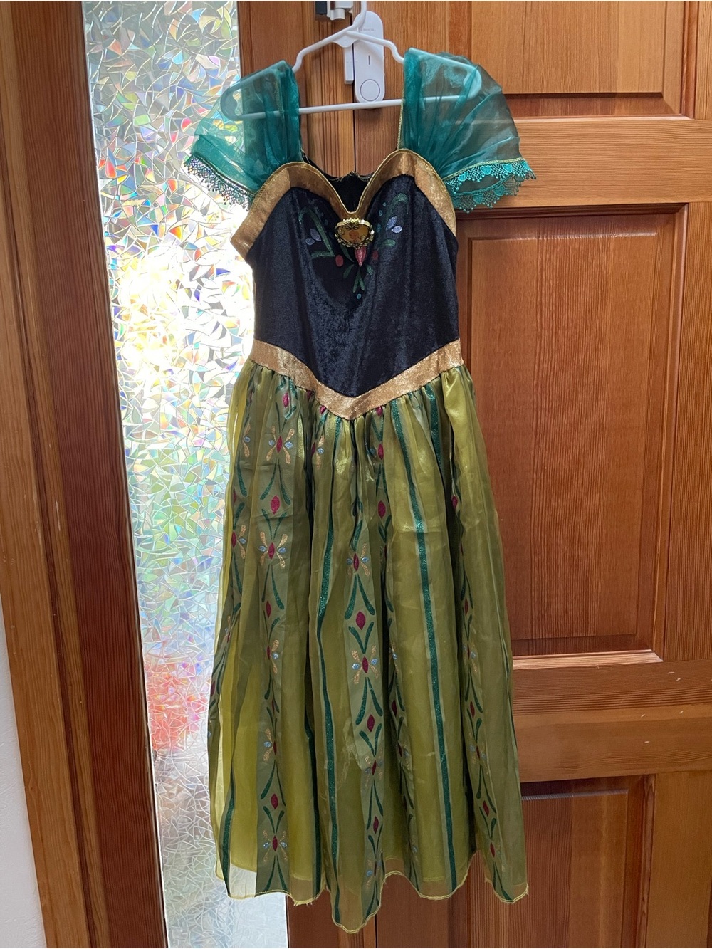 Disney Frozen Princess Anna coronation costume dress sz 7-8
